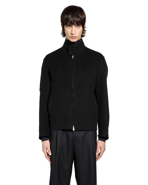 Lardini Black Aaberit Double Wool Jacket for men