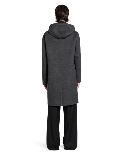 Lardini Black Double Wool Parka for men
