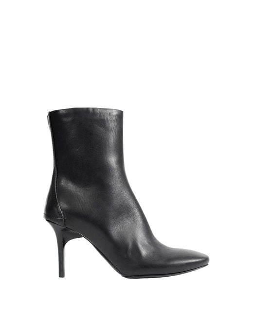 Capasa Black Nappa Leather Ankle Boots