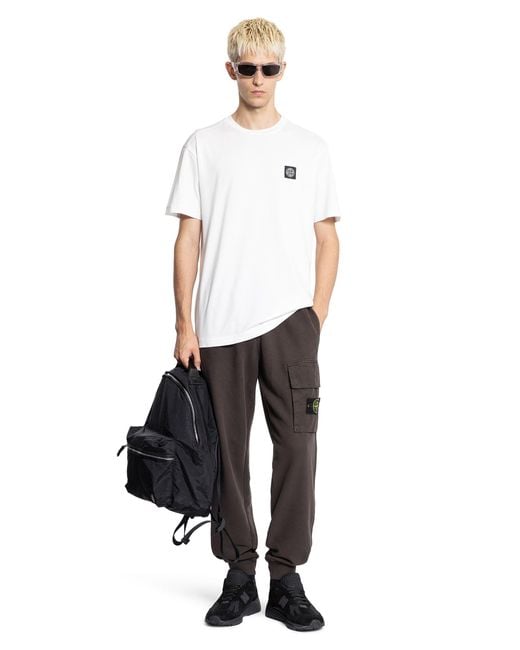 Stone Island White 2100027 60/2 Cotton Jersey T-Shirt for men