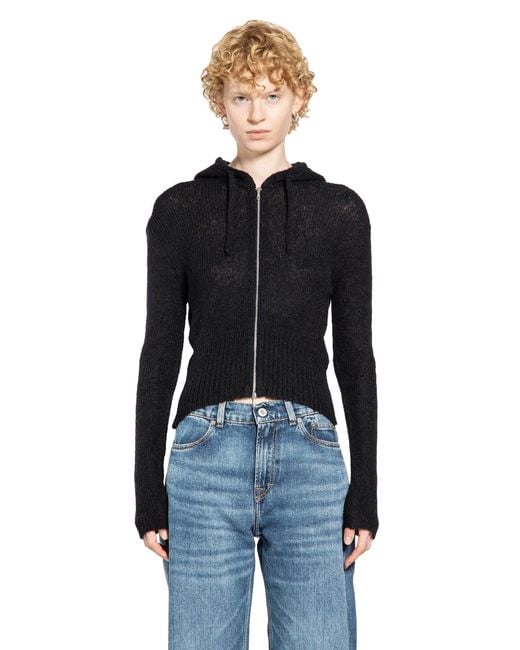 Our Legacy Black Fuzzy Alpaca Compact Hood