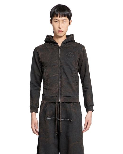 JORDANLUCA Black Absorber Hoodie for men
