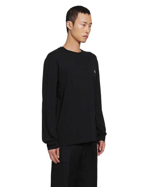 Valentino Black Vlogo Long Sleeve T-Shirt for men