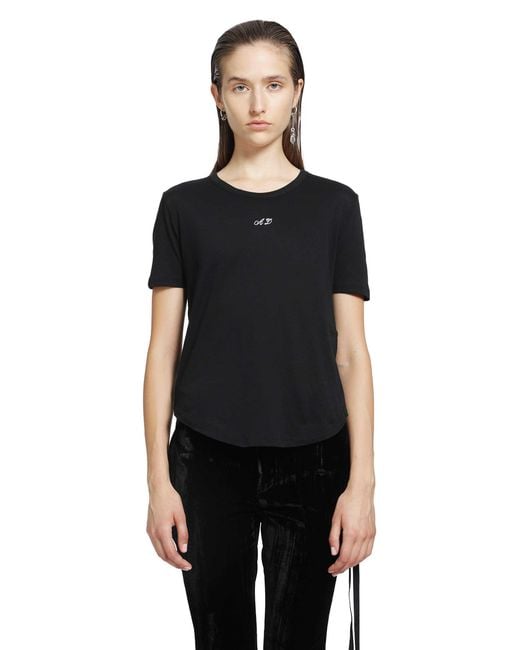 Ann Demeulemeester Black Floor Micro T-Shirt