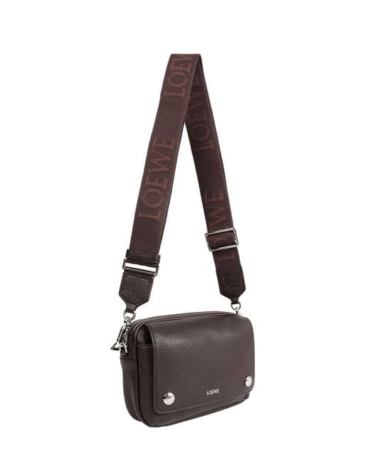 Loewe Black Small Pebble Messenger Bag for men