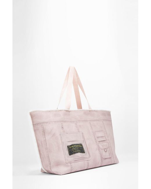 Acne Pink Tote Bags