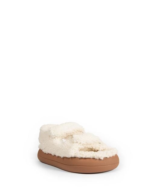 Moon Boot Pink Shearling Sandals