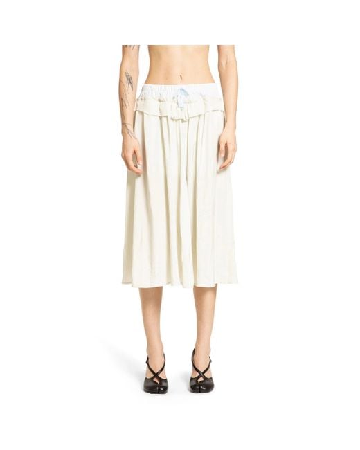 Maison Margiela Natural Anonimity Of The Lining Midi Skirt
