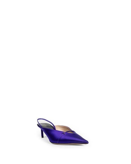 Tom Ford Blue Julianne Satin Slingback Pumps