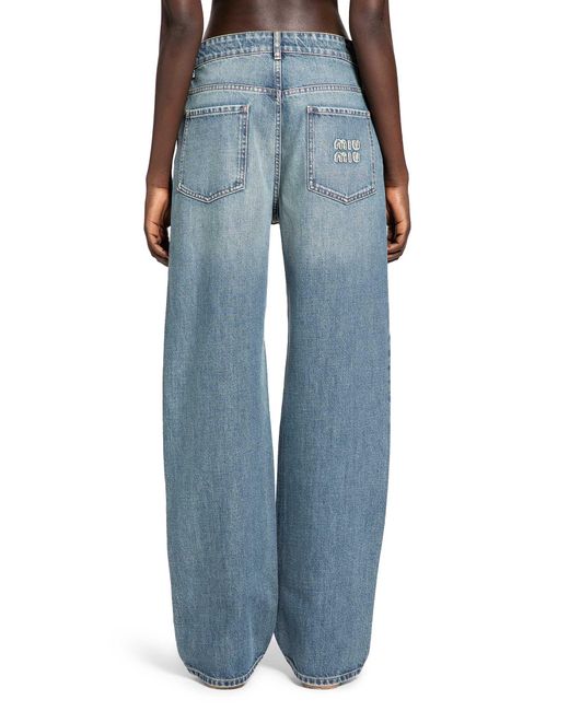 Miu Miu Blue Denim Trousers