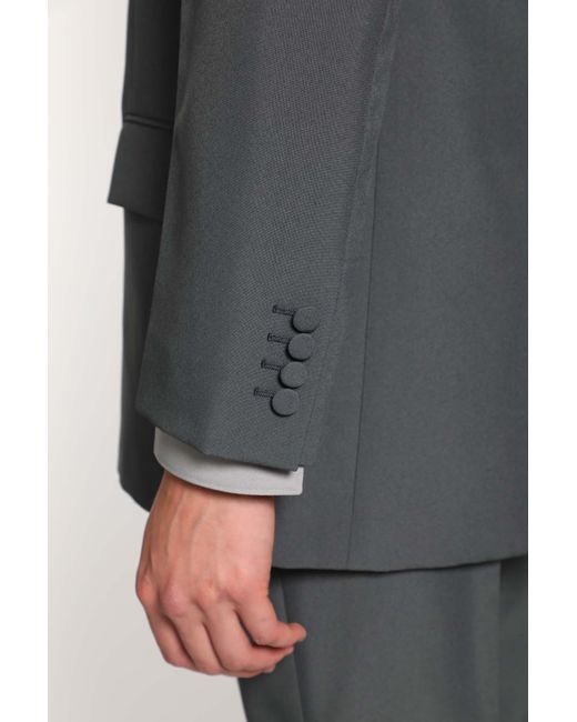 Gucci Gray Double-Breasted Twill Blazer for men
