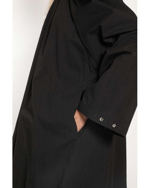 Totême  Black Gathered Parachute Coat