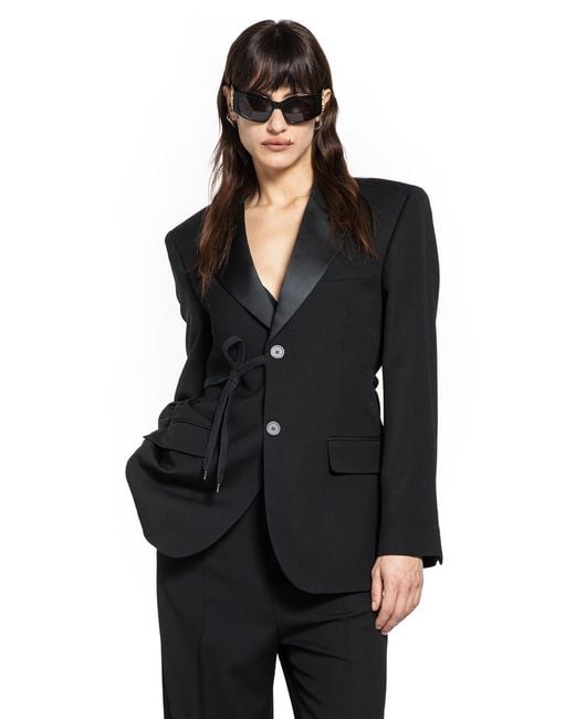 Balenciaga Black Wrap Tuxedo Blazer