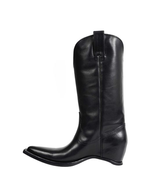 Maison Margiela Black Heel-Less Western Boots