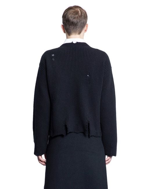 Ann Demeulemeester Blue Folke Cropped Sweater for men