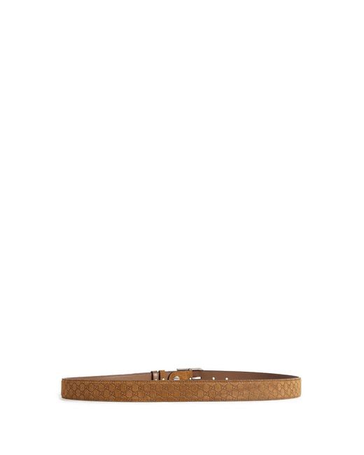 Gucci Brown Rounded Buckle Reversible Belt for men