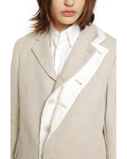 Comme des Garçons Natural Deconstructed Linen Blazer