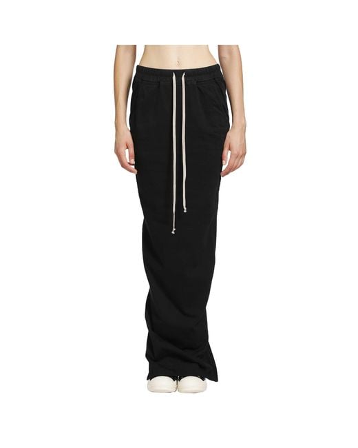 Rick Owens Black Tower Pull On Pillar Skirt