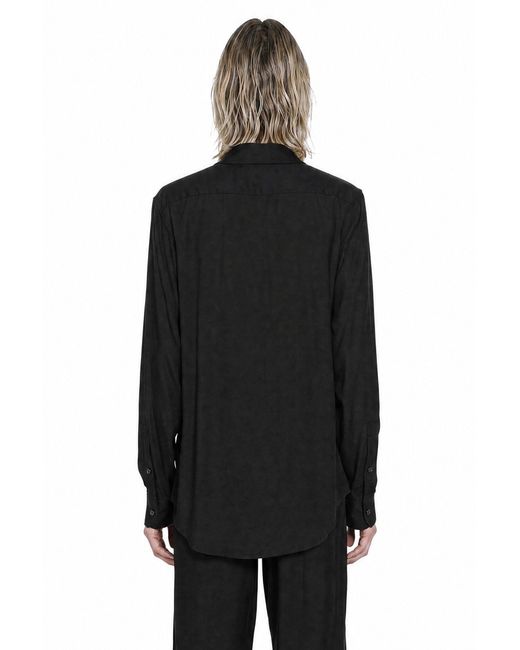 Yohji Yamamoto Black Scarf Collar Blouse for men