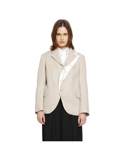 Comme des Garçons Natural Deconstructed Linen Blazer