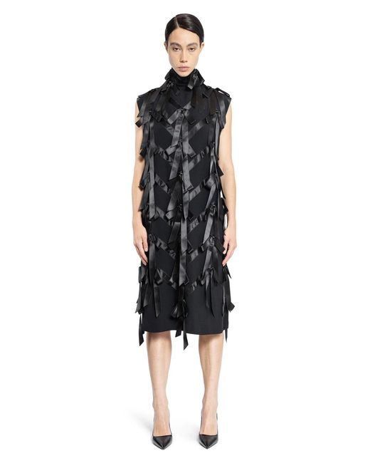 Prada Black Sablé Dress With Bows