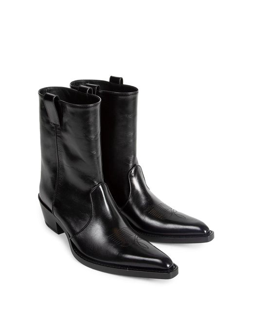 Khaite Black Clive Ankle Boots