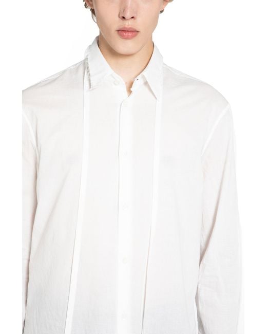 Ann Demeulemeester White Elgar Standard Shirt for men