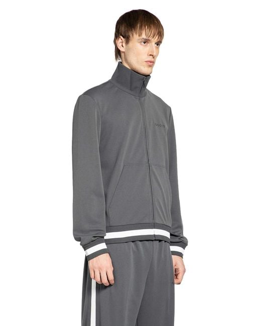 Gucci Gray Technical Jersey Track Jacket for men