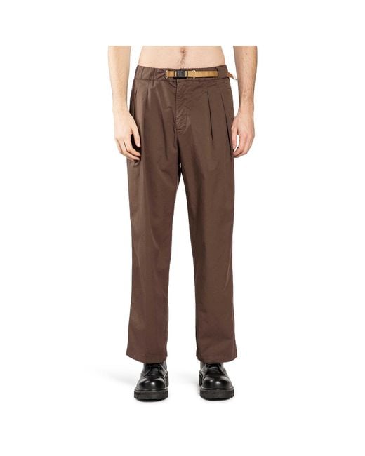 White Sand Brown Belted Chinos for men