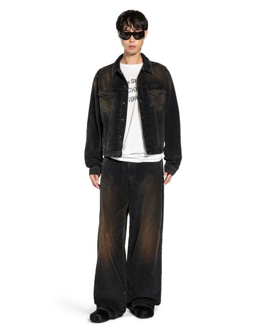 Acne Black Giacca Di Velluto A Coste for men