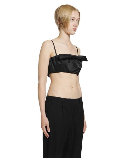 Givenchy Black Cropped Top With Bow