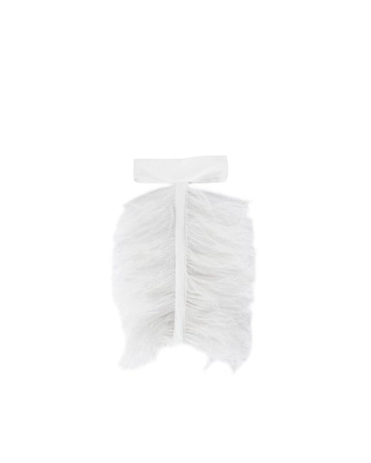 Ann Demeulemeester White Bets High-Neck Collar