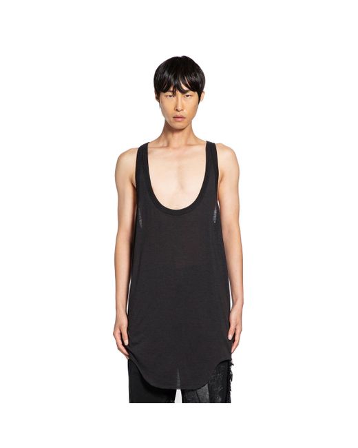 Rick Owens Black Concordians Pony Tank for men