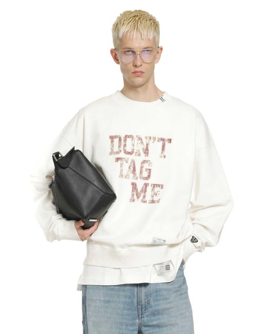 Maison Mihara Yasuhiro White Don'T Tag Me Printed Sweatshirt for men