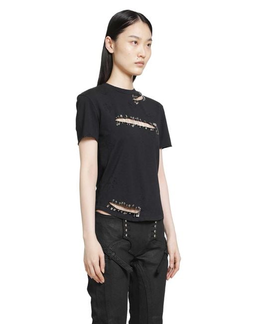 Dilara Findikoglu Black Safety Pin T-Shirt