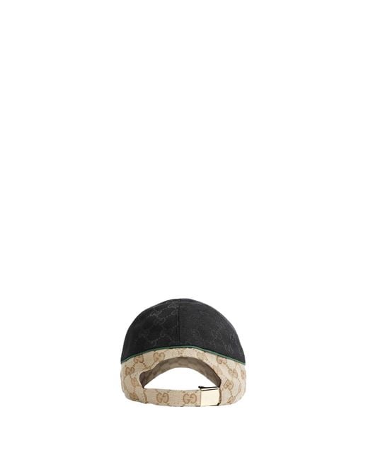 Gucci Black Gg Cotton Canvas Baseball Hat for men
