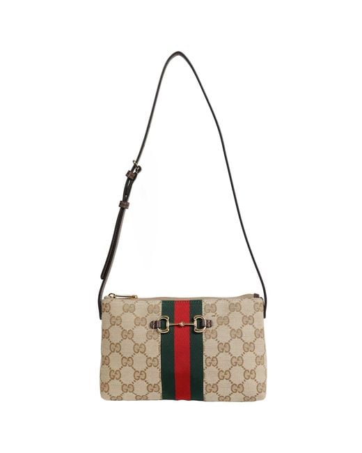 Gucci Black Gg Canvas And Web Mini Bag