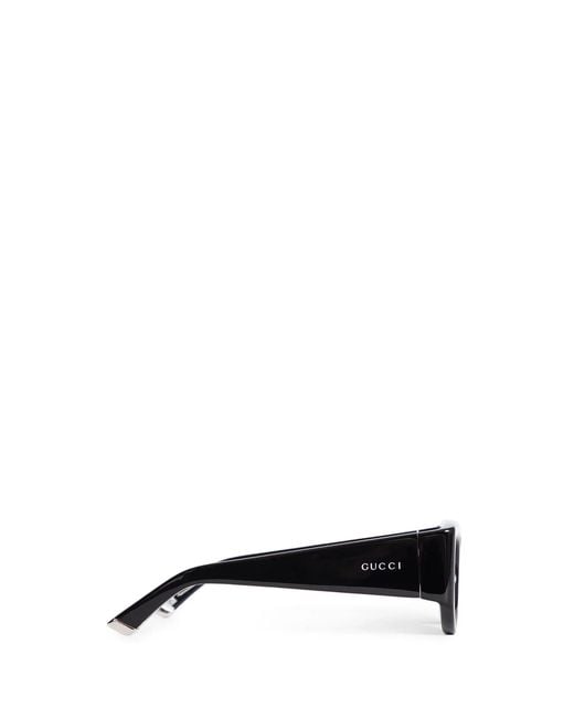 Gucci Gray Rectangular Frame Sunglasses