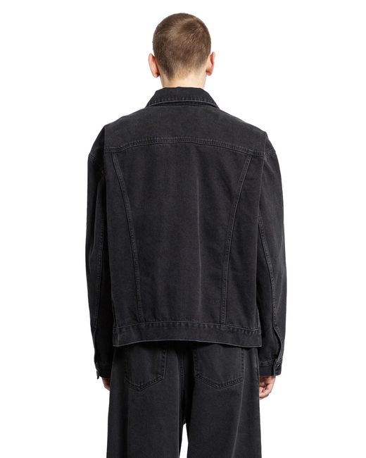 Ann Demeulemeester Black Patrick High-Comfort Denim Jacket for men