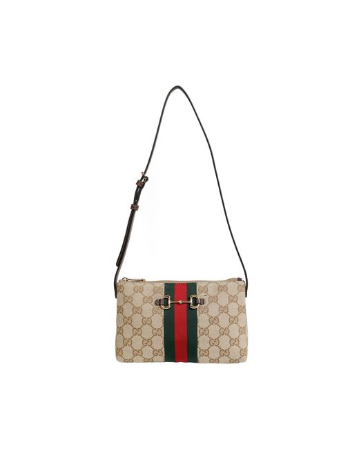 Gucci Black Gg Canvas And Web Mini Bag
