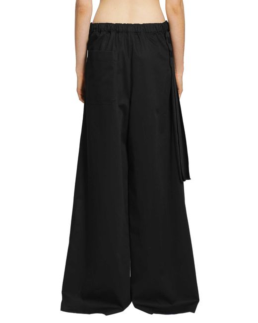Ann Demeulemeester Black Marke Apron Lounge Pants