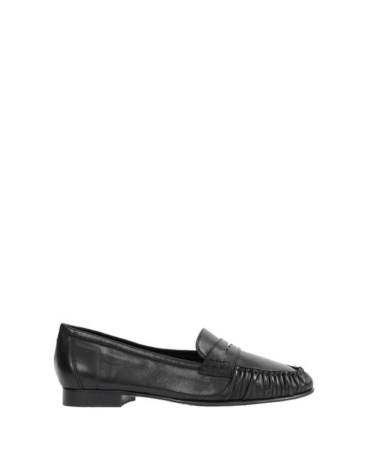 Aeyde Black Aldous Ruched Penny-Slot Loafers
