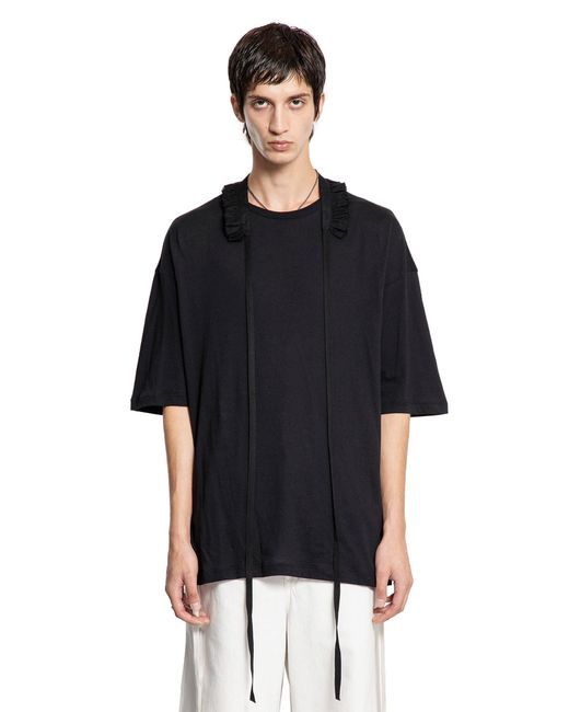 Ann Demeulemeester Black Danvald High Comfort T-Shirt for men