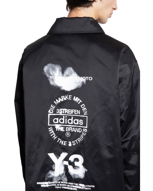 Y-3 Graphic Coach Jacket in Black for Men | Lyst