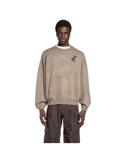 Fear Of God Brown Waffle Crewneck Sweater for men