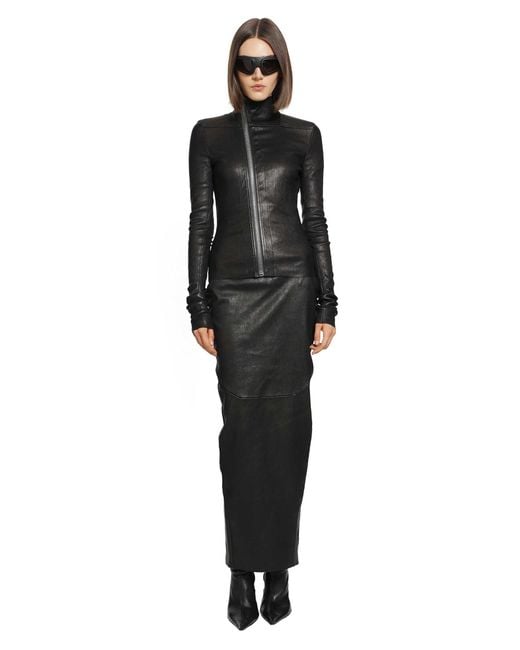 Rick Owens Black Tower Dirt Pillar Skirt