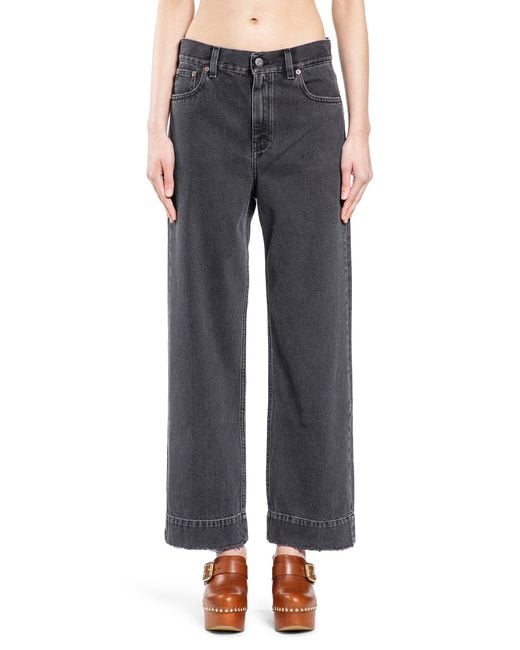 Chloé Blue High-Rise Cropped Jeans