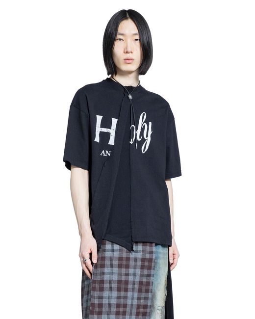 Ann Demeulemeester Blue Hardon High-Comfort T-Shirt for men