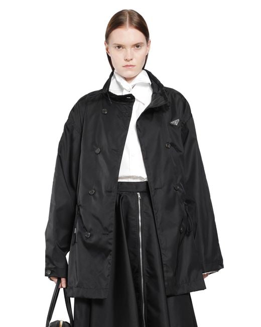 Prada Black Re-Nylon Rain Jacket