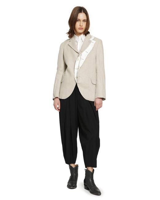 Comme des Garçons Natural Deconstructed Linen Blazer